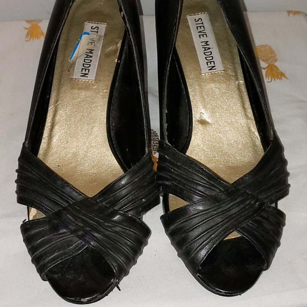 Steve Madden Open Toe Wedges Size 8.5 *Used* - image 2